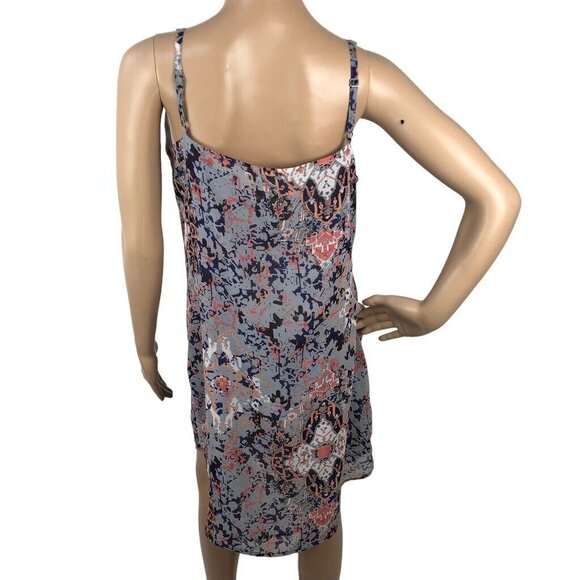 Cabi Boho Floral Print Mini Tank Dress Sleeveless Slip Shift Dress Multicolor S - Picture 4 of 7